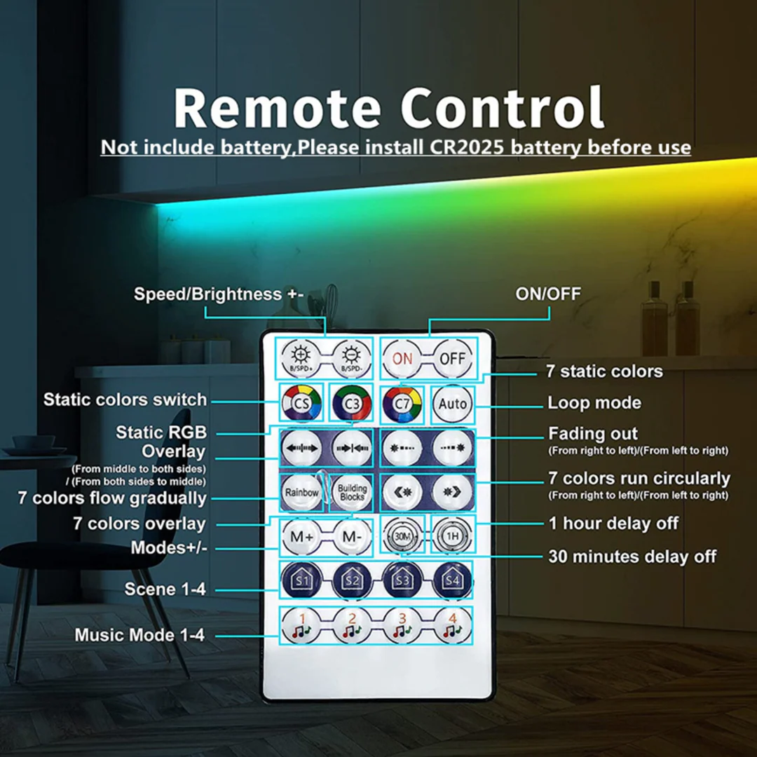 10m LED Strip Light RGB Bluetooth Control - Image 6