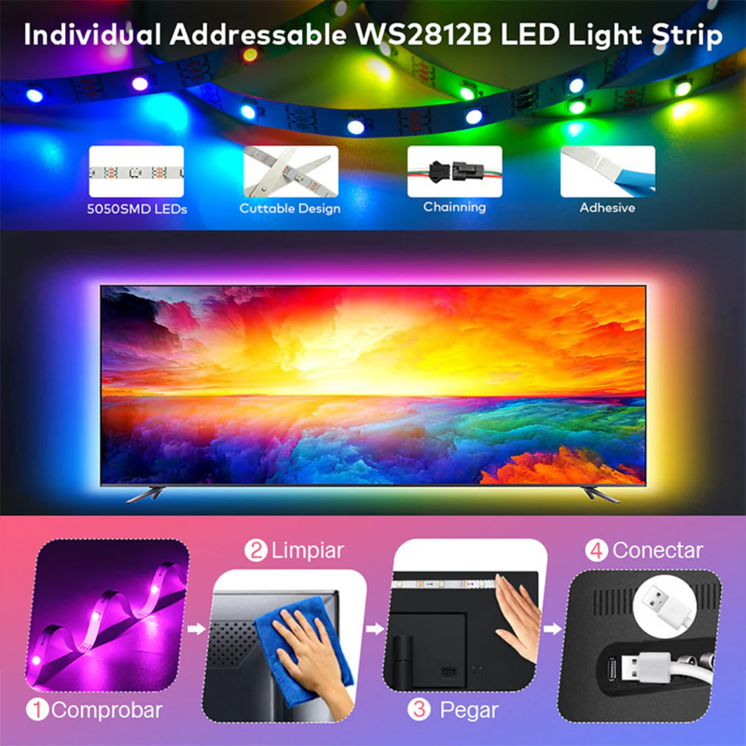 10m LED Strip Light RGB Bluetooth Control - Image 8