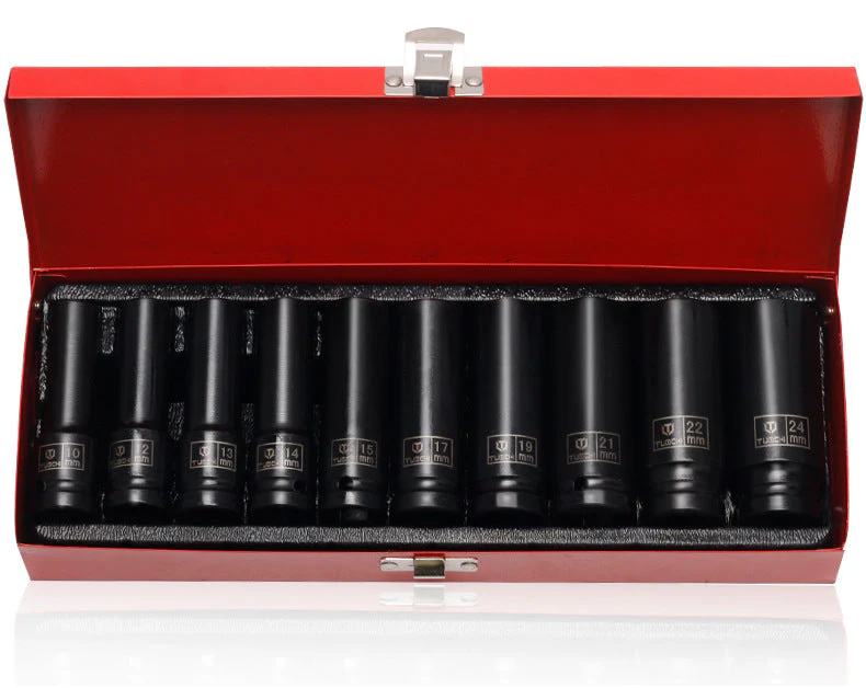 10pc 1/2 Inch Drive Deep Impact Socket Tool Set 8mm-22mm - Image 4