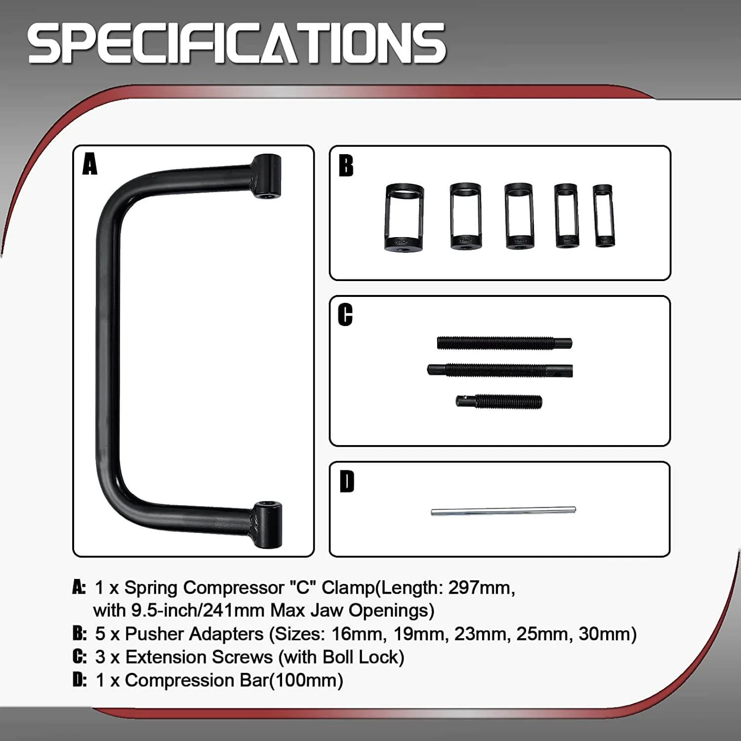 10pc Valve Spring Compressor Tool - Image 3