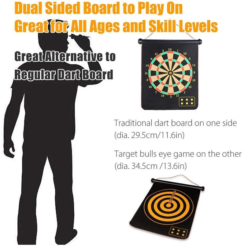 11" Portable Safety Magnetic Double-Side Dart Mat - Image 3