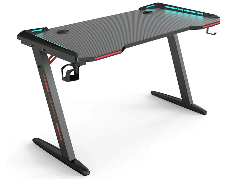 Gaming Desk Table Computer Desk RGB Light 120cm - Image 2