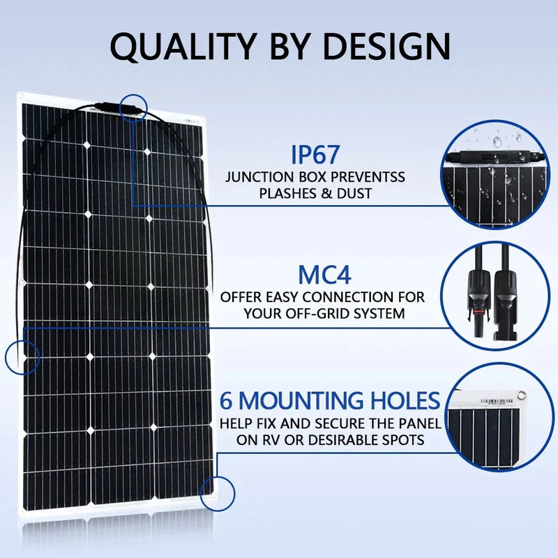 120W Solar Panel Flexible Kit - Image 6