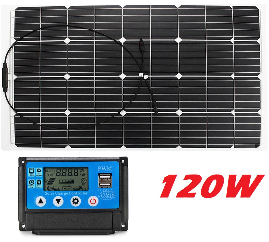 120W Solar Panel with Solar Controller - Image 4