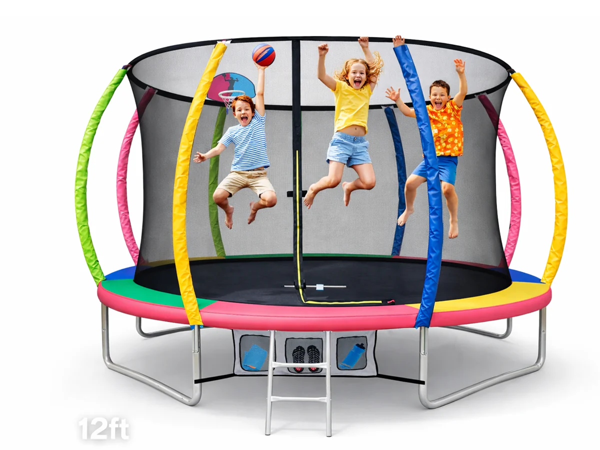 Trampoline 12FT Trampolines With Basketball Hoop - Image 7