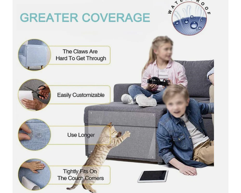 12pcs Cat Couch Sofa Scratch Guard Stickers Furniture Anti-Scratching Protector - Image 5