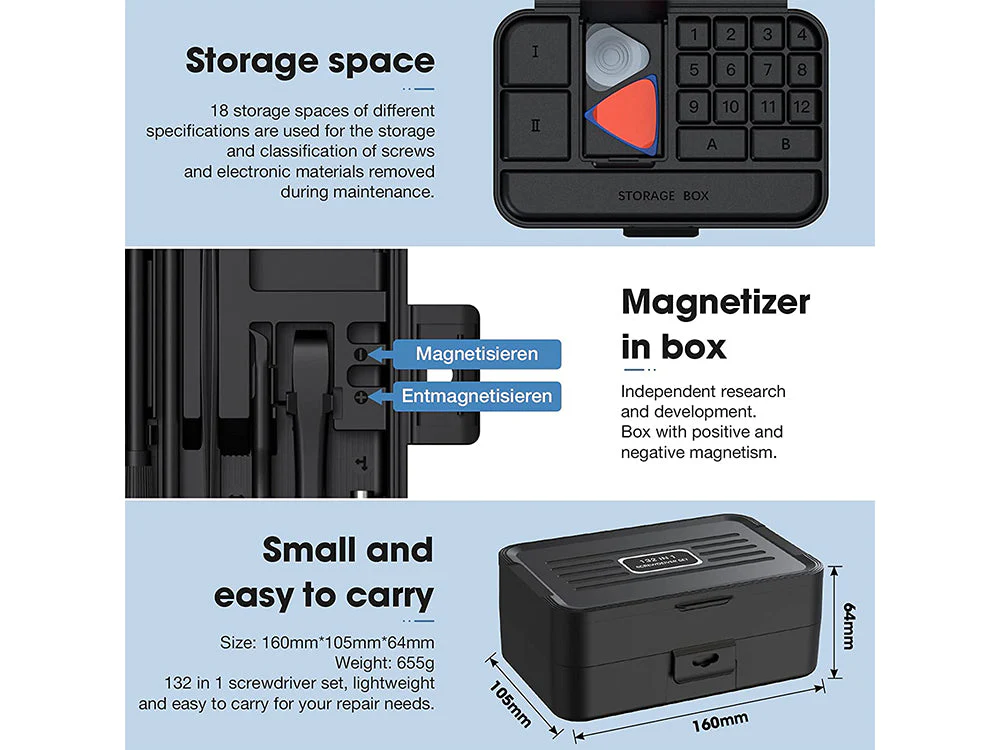 132-in-1 Multi-Function Precision Screwdriver Set - Image 6