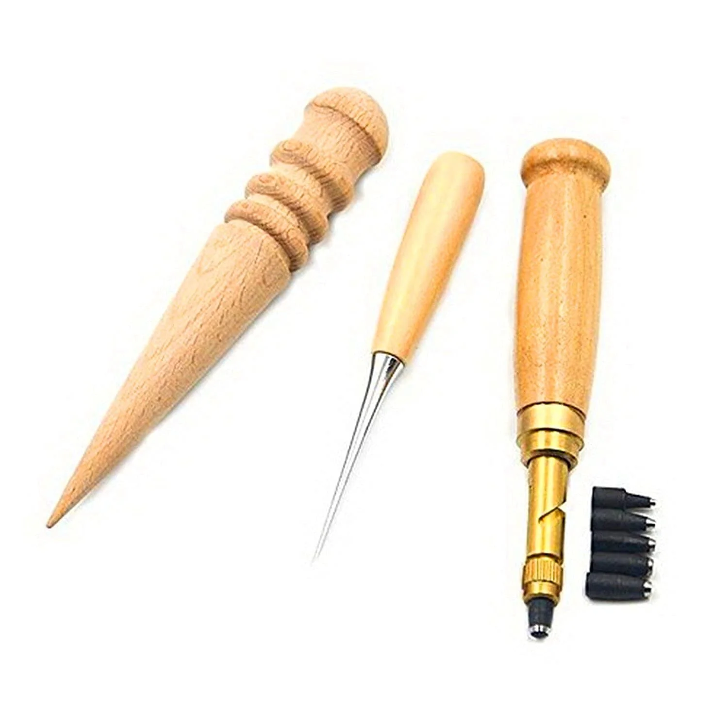 18PCs Leather Craft Tools Kit Tools DIY Groover Punch Kit Stiching Carving Craft Sewing - Image 4