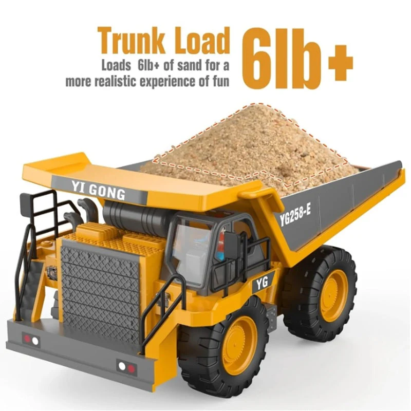 2.4G remote control 11-channel excavator wireless bulldozer dump bucket engineering forklift large toy - Image 3