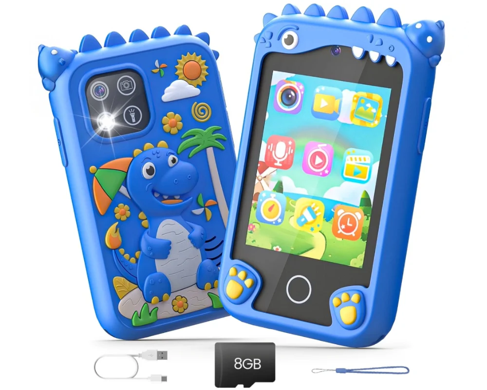 2.8Inch Touchscreen Learning Play Toy Phone With Dual Camera Smart Phone For Girl Boy With 8G SD Card
