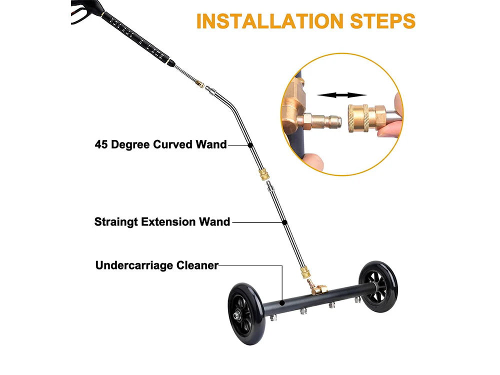 2-in-1 Undercarriage Pressure Washer Water Broom - Image 5