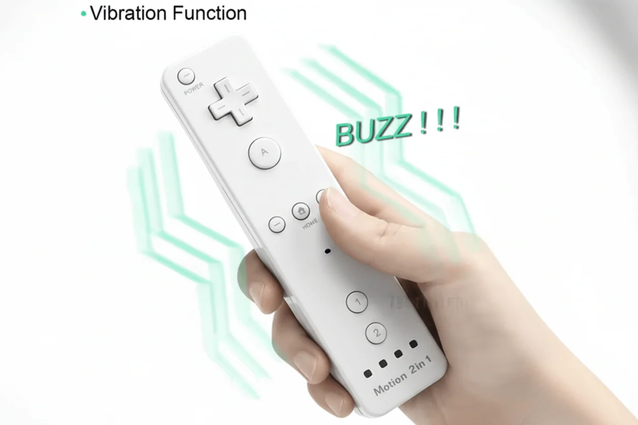 2 in 1 Wii Motion Plus Controller & Nunchuk Set – Wireless Gamepad - Image 3