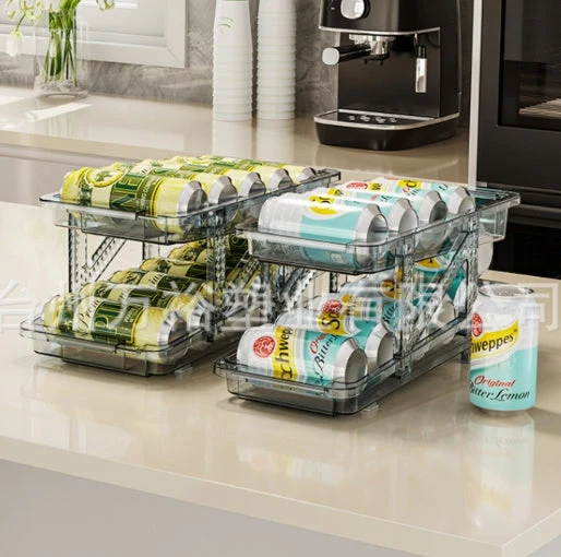 2 pack 2-Tier infinite Telescopic Beverage Storage Organizer - Image 2