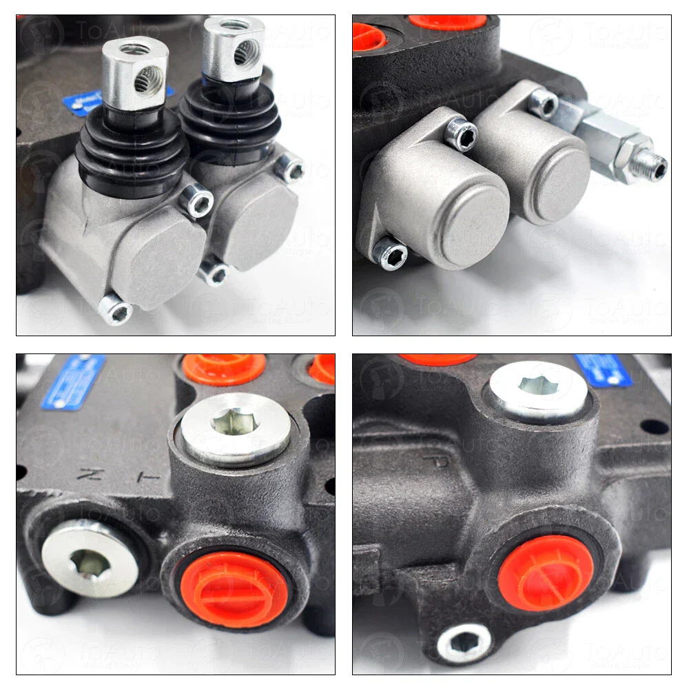 2 Spool Hydraulic Directional Control Valve 11 Gpm double acting cylinder spool - Image 3