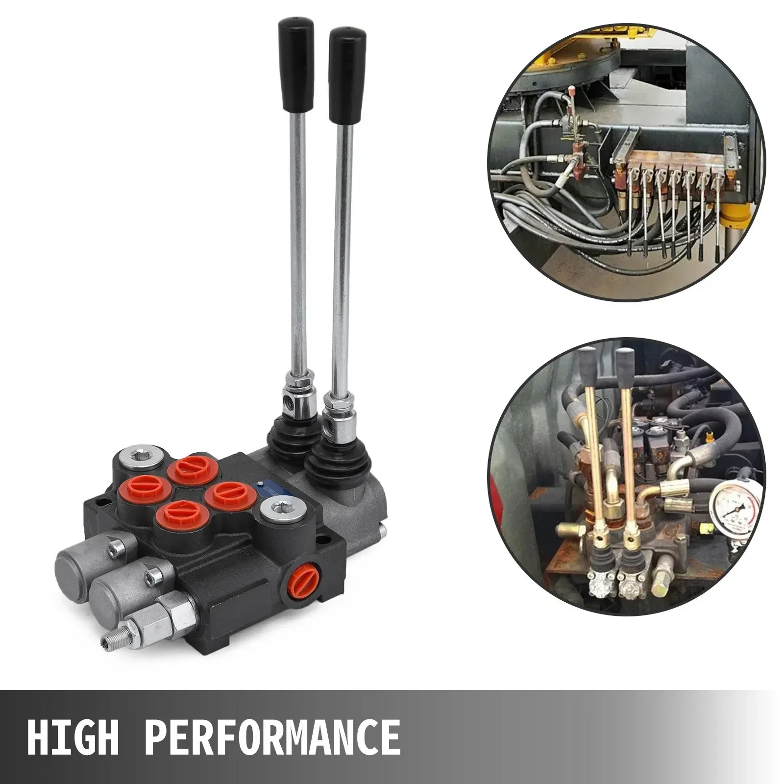 2 Spool Hydraulic Directional Control Valve 11 Gpm double acting cylinder spool - Image 9