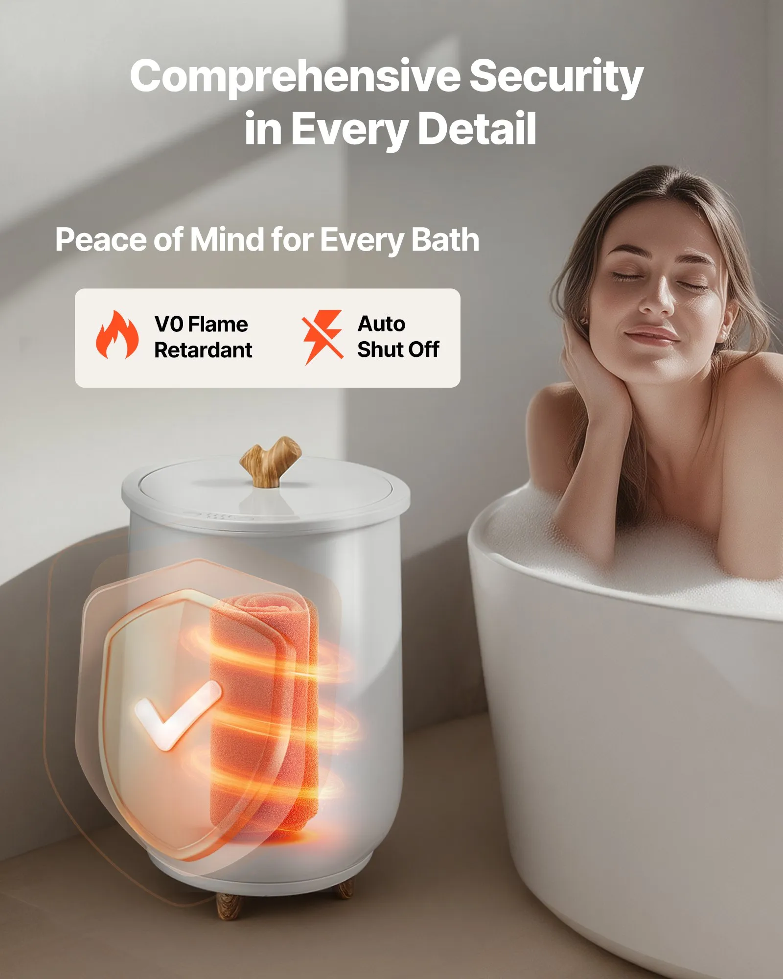 20L Towel Warmer Bucket With Led Screen Drying Fuction & Timer - Image 6
