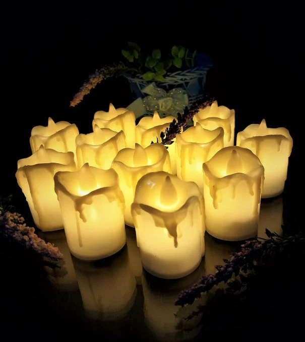 24 pcs Artificial Decorative Mini LED Candle Lights Set batteries included - Image 3