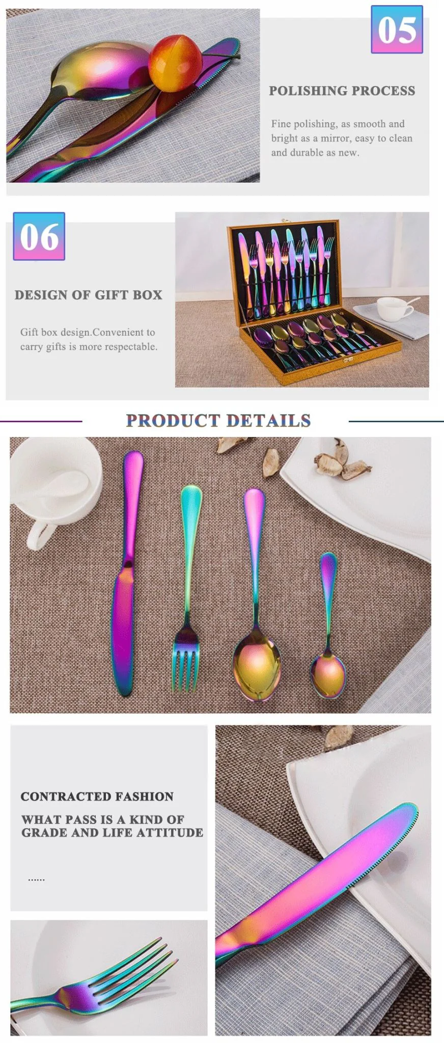 24 PCS Stainless Steel Cutlery Set - Image 8