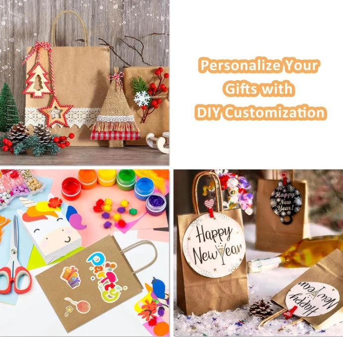 25pcs Kraft Paper Bags Party Bags Shopping Bag - Image 3