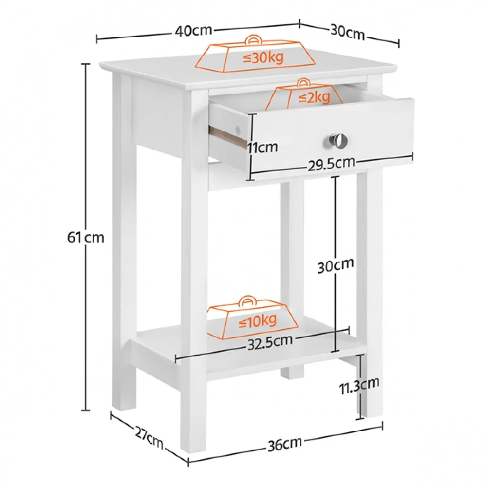 2PCS High Quality Bedside End Table - Image 2