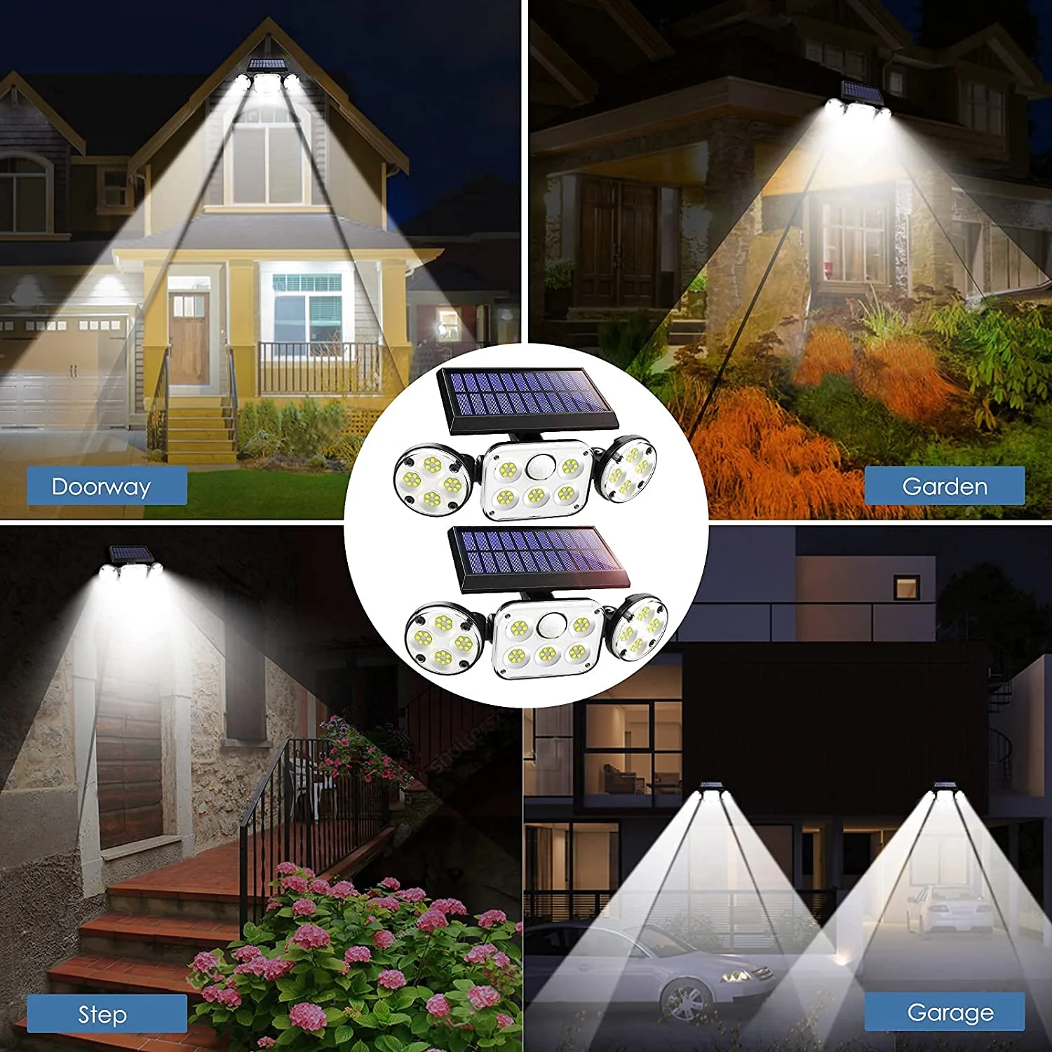 3-Headed Outdoor Solar Motion Sensor Light - Image 9