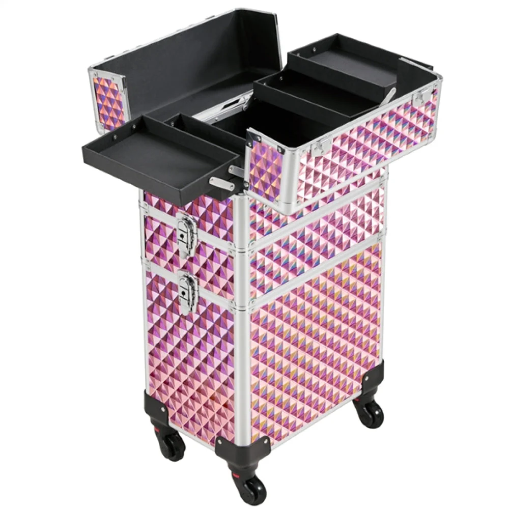 3-in-1 Rolling Makeup Train Case - Image 4