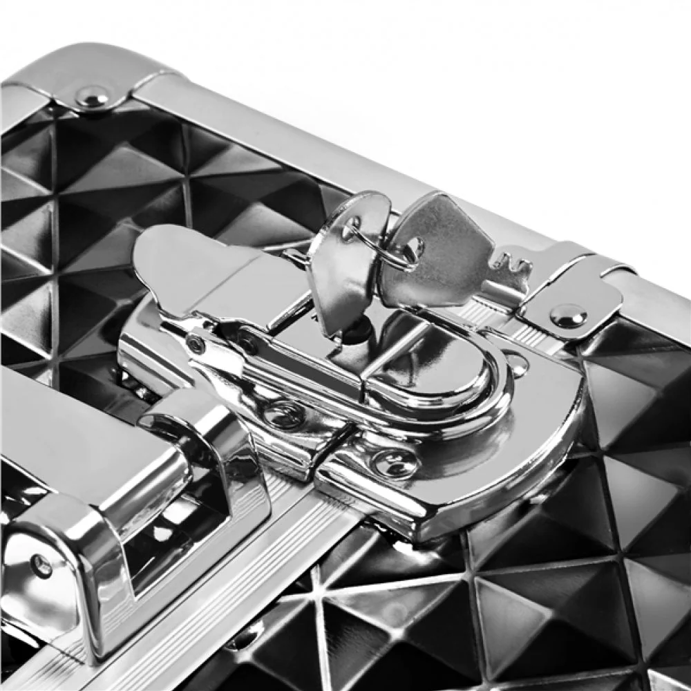 3-in-1 Rolling Makeup Train Case Portable Cosmetic Trolley - Image 10