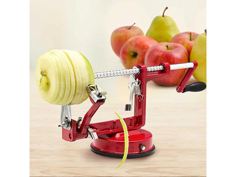 3-in-1 Stainless Steel Apple Peeler Corer Slicer with Suction Base - Image 3