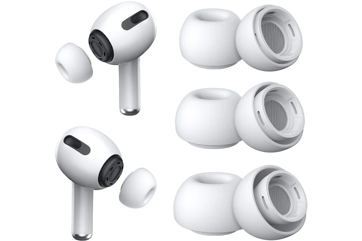 3 Pairs Replacement Ear Tips Compatible With Airpods Pro 1,2 (S/M/L) - Image 2