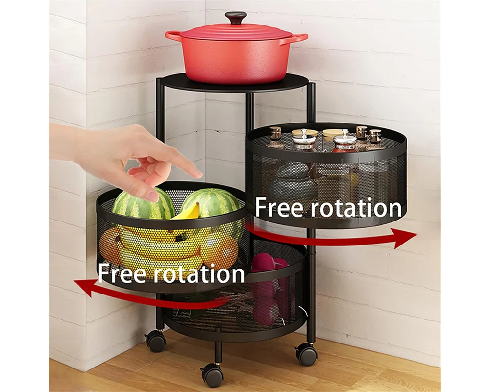 3 Tier Trolley Basket Lockable - Image 4