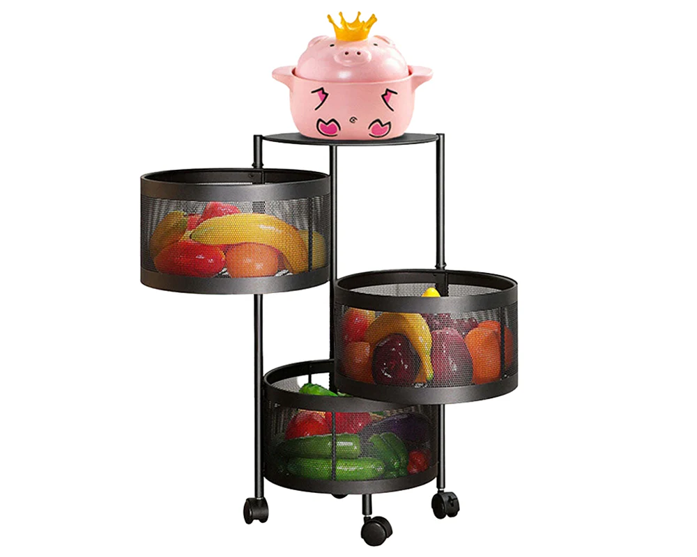 3 Tier Trolley Basket Lockable - Image 9