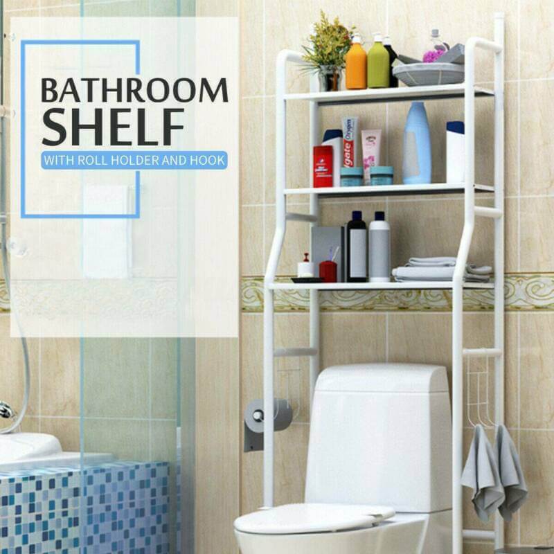 3 Tiers Bathroom shelf Toilet Shelf Organiser - Image 3