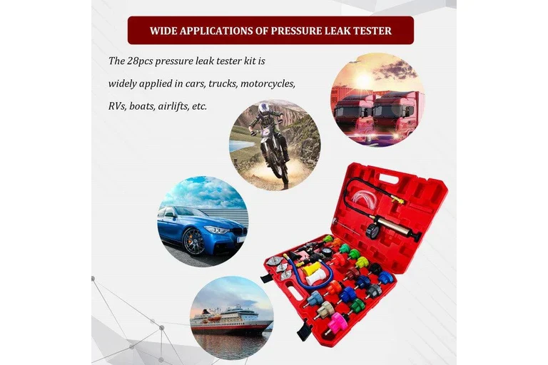 34pcs Radiator Pump Cooling System Pressure Tester Vacuum Purge Kit - Image 9
