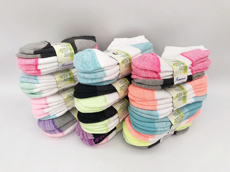 (36 Pairs) 4-6 Years Kids' Ankle Socks Cushion Socks - Image 4