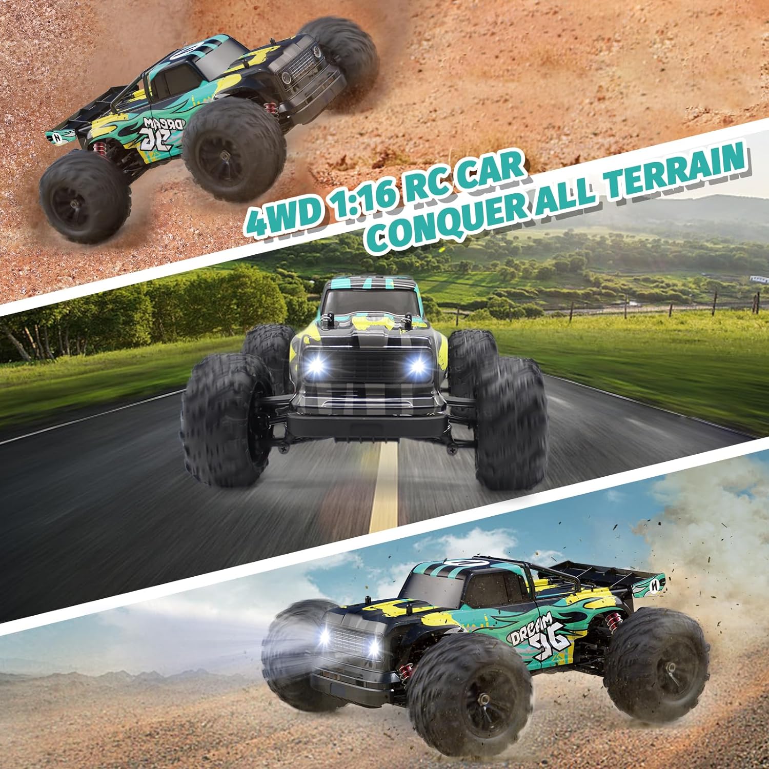 36km/H All Terrains 4WD Electric High Speed RC Truck Off-Road 1:16 Best Toy Gift - Image 11