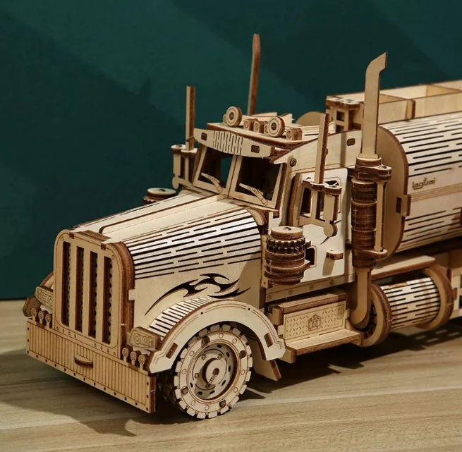 3D Wooden Puzzles Truck Model Kits, Brainteaser and Puzzle for Christmas/Birthday,Gifts for Adults and Teens - Image 3