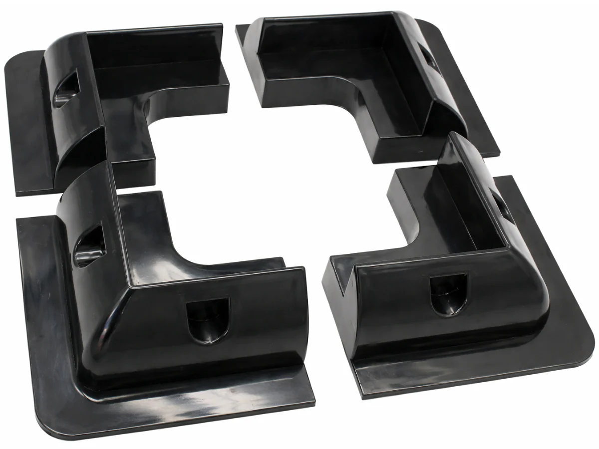 4 Solar Panel Mounting Bracket Black Corner Set Kit