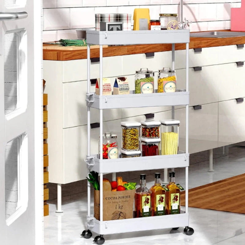 4 Tiers Kitchen Bathroom Rack Slim Space Saver Storage Shelf Shelves Toilet... S - Image 7
