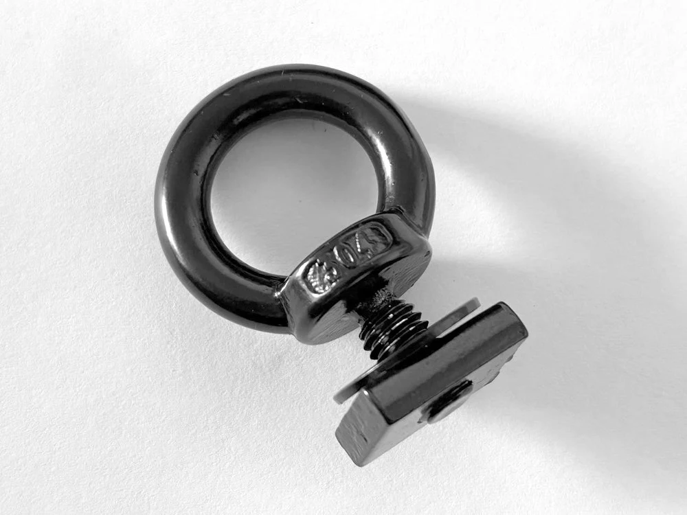 4 x 304 Stainless Steel Roof Rack M8 Eye Bolt-Black - Image 2