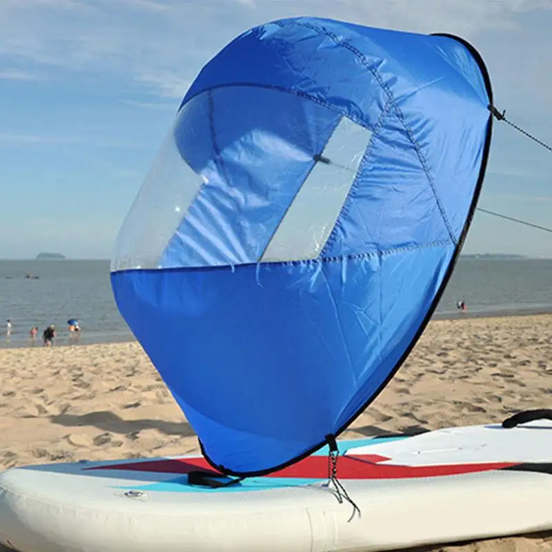 42in Sail Foldable Kayak Boat Wind Sail (Blue) - Image 6