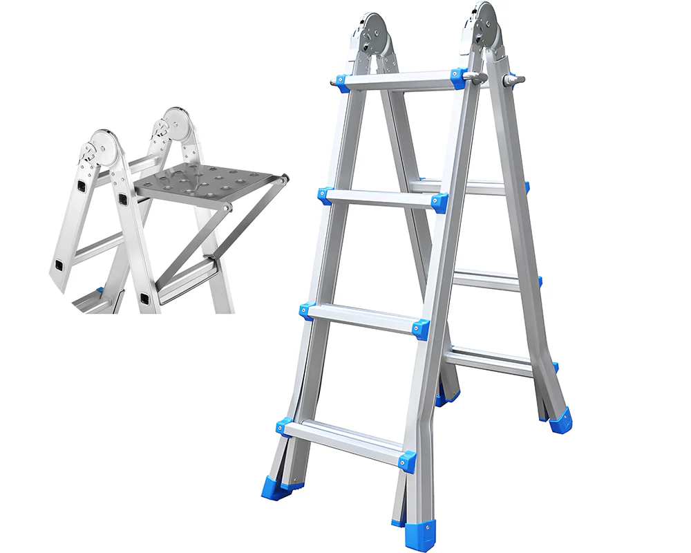 4M Multipurpose Telescopic Foldable Ladder with Platform - Image 2