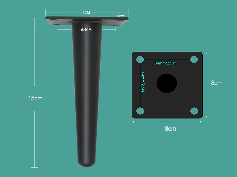 4Pcs Heavy Duty Furniture legs -15cm - Image 4