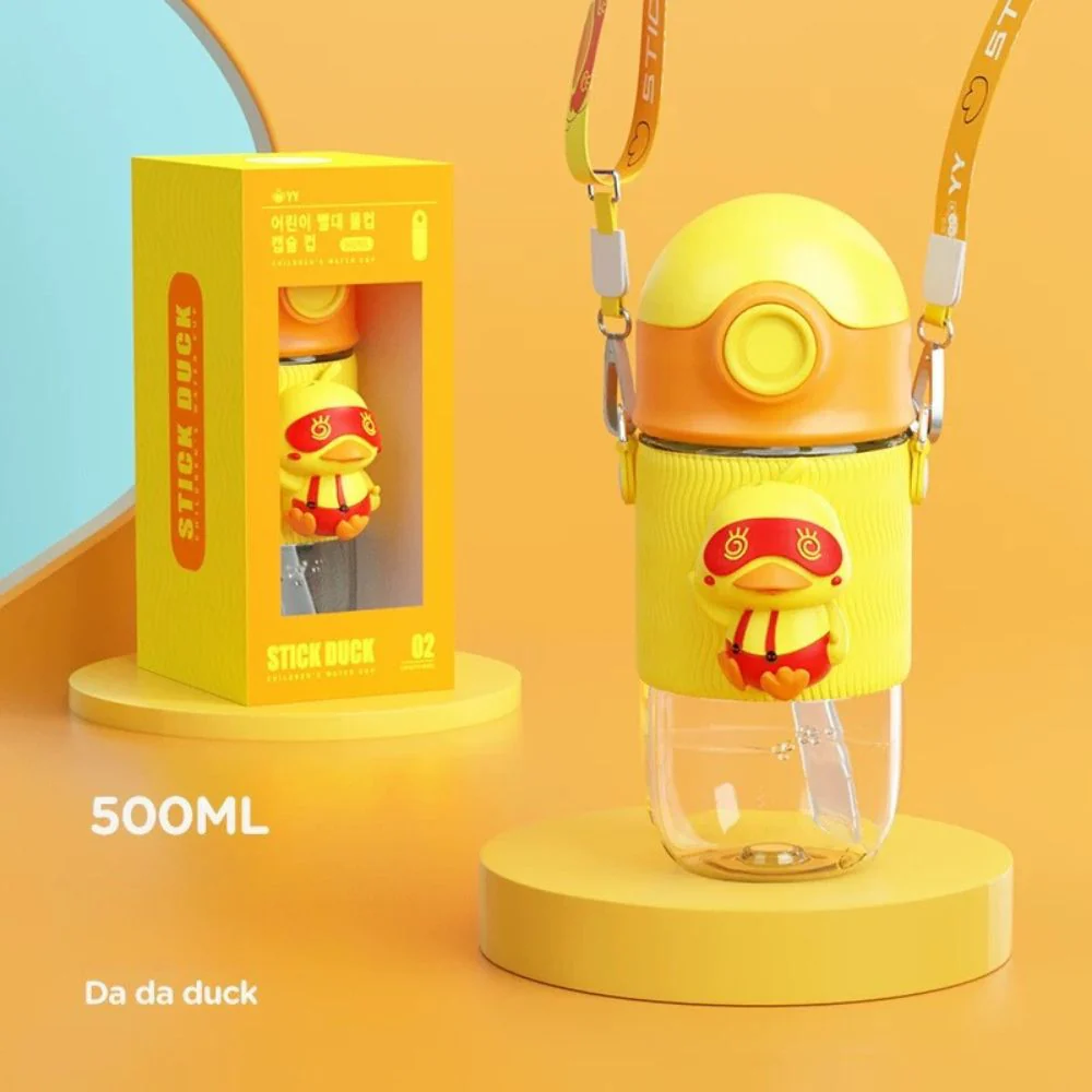 500 ml Korean Kids 3D Shatterproof Sippy Cup Water Bottle with Straw - Image 3