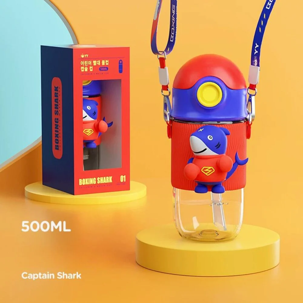 500 ml Korean Kids 3D Shatterproof Sippy Cup Water Bottle with Straw - Image 5