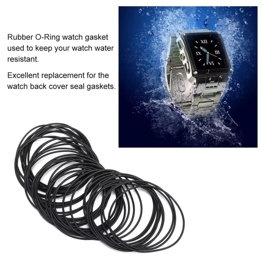 500 Piece Set of Watch O-rings 0.8mm/31-40mm (for waterproof watches) - Image 3