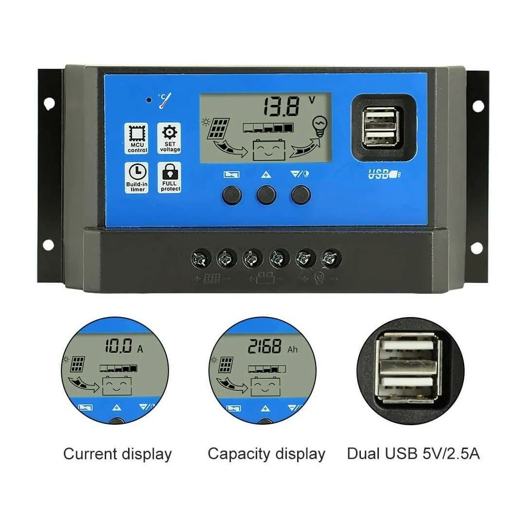 50A Solar Charge Controller USB 12V 24V - Image 5