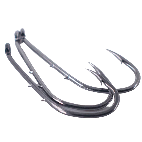 50pcs Double-backed 5/0 High Carbon Fishing Hooks