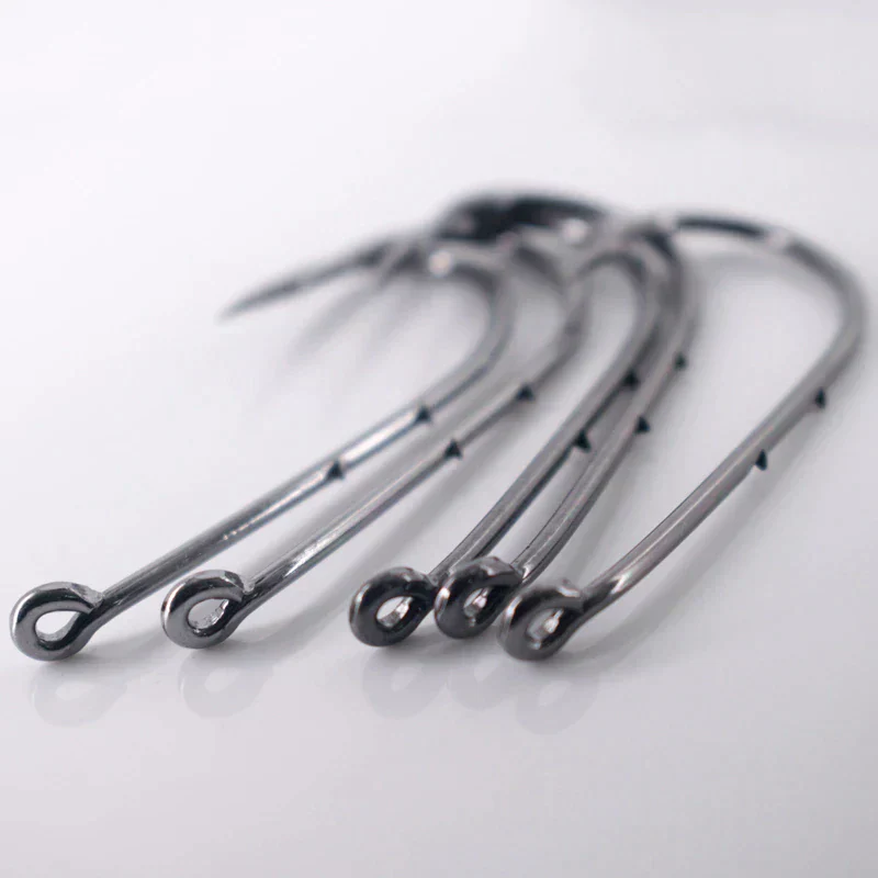 50pcs Double-backed 6/0 High Carbon Fishing Hooks - Image 2
