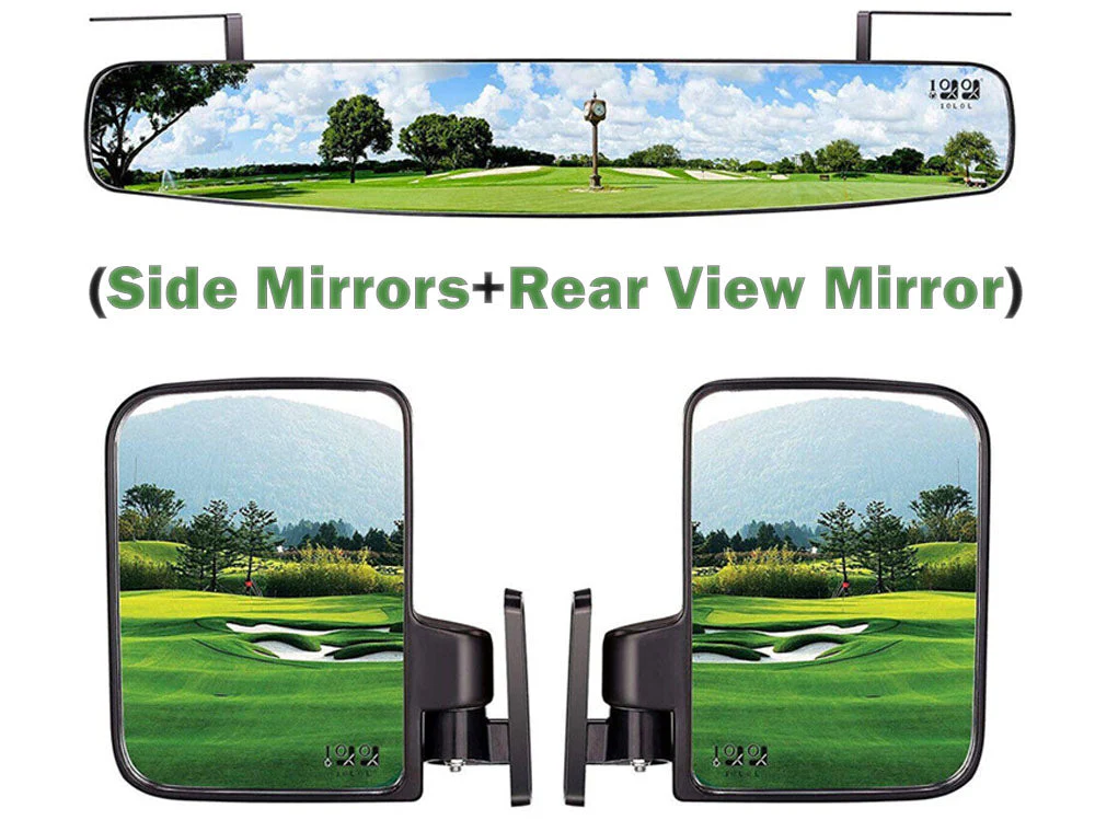 Universal Golf Cart Mirrors Set - Image 3