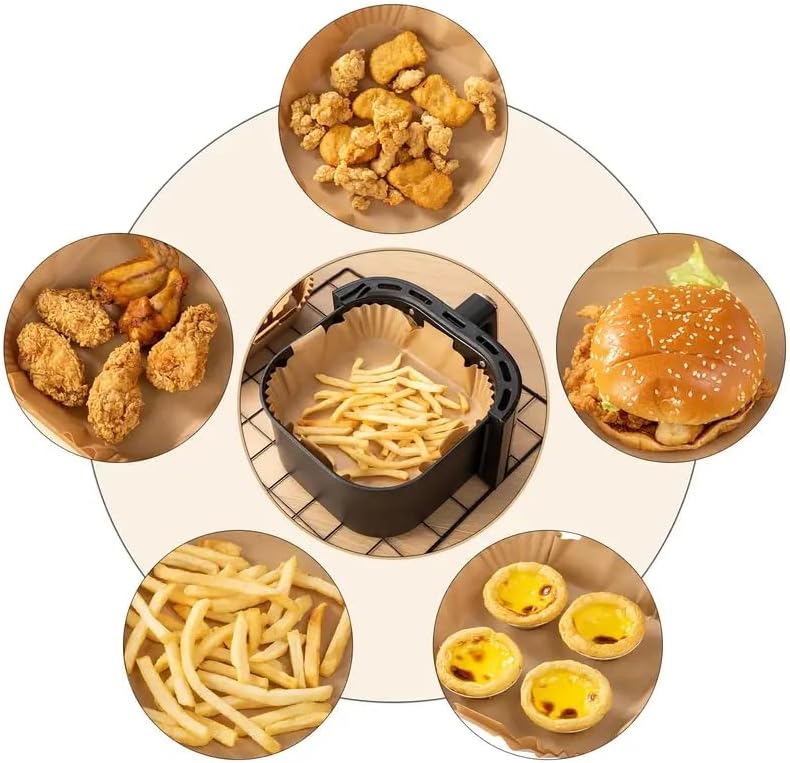 Air Fryer Disposable Paper Liner Non-Stick Air Fryer Paper Liner 100pcs - Image 5